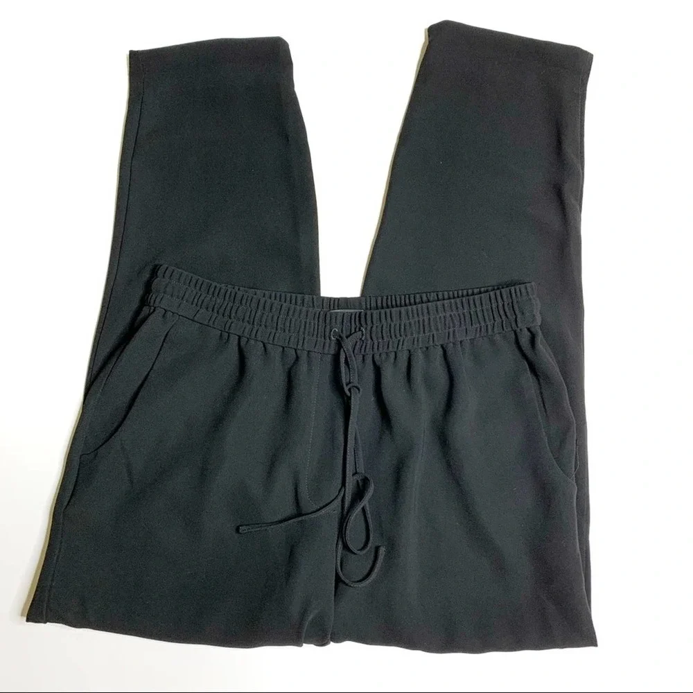 J. Crew sz 8 black Drapey drawstring crop Pants